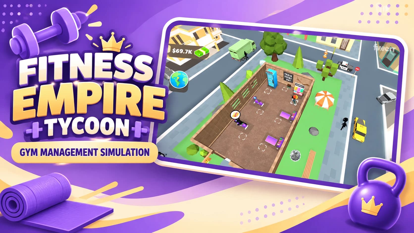 Fitness Empire Tycoon — portfolio banner