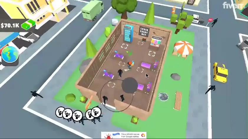 Gym simulation — recording at 15 seconds