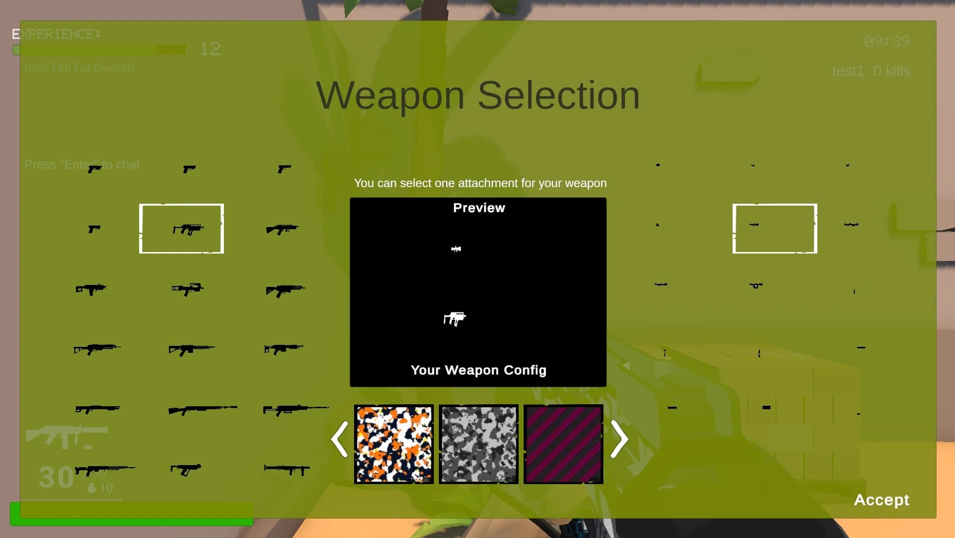 Weapon and attachment customisation