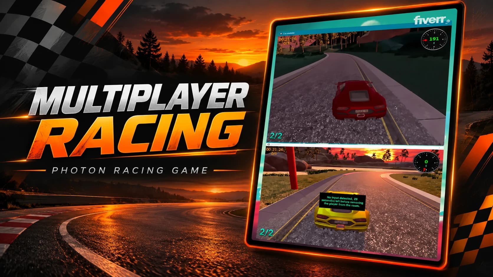 Multiplayer Racing — portfolio banner